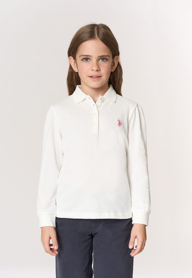 Polo shirt a maniche lunghe micro piquet stretch