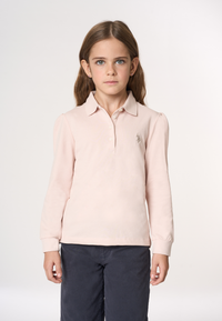 Polo shirt a maniche lunghe micro piquet stretch