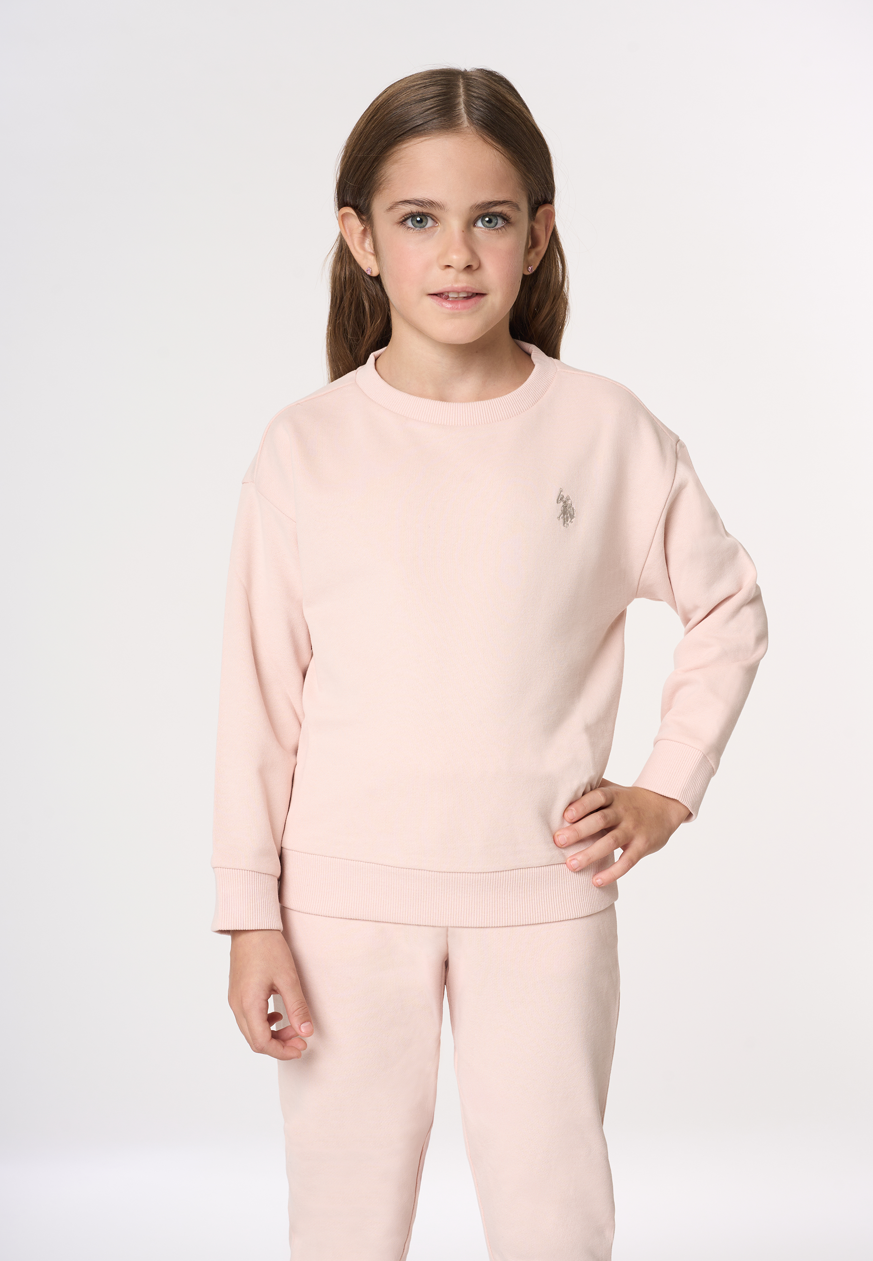 Felpa girocollo felpata internamente