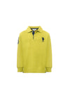 Polo shirt a maniche lunghe carbon finishing con numero