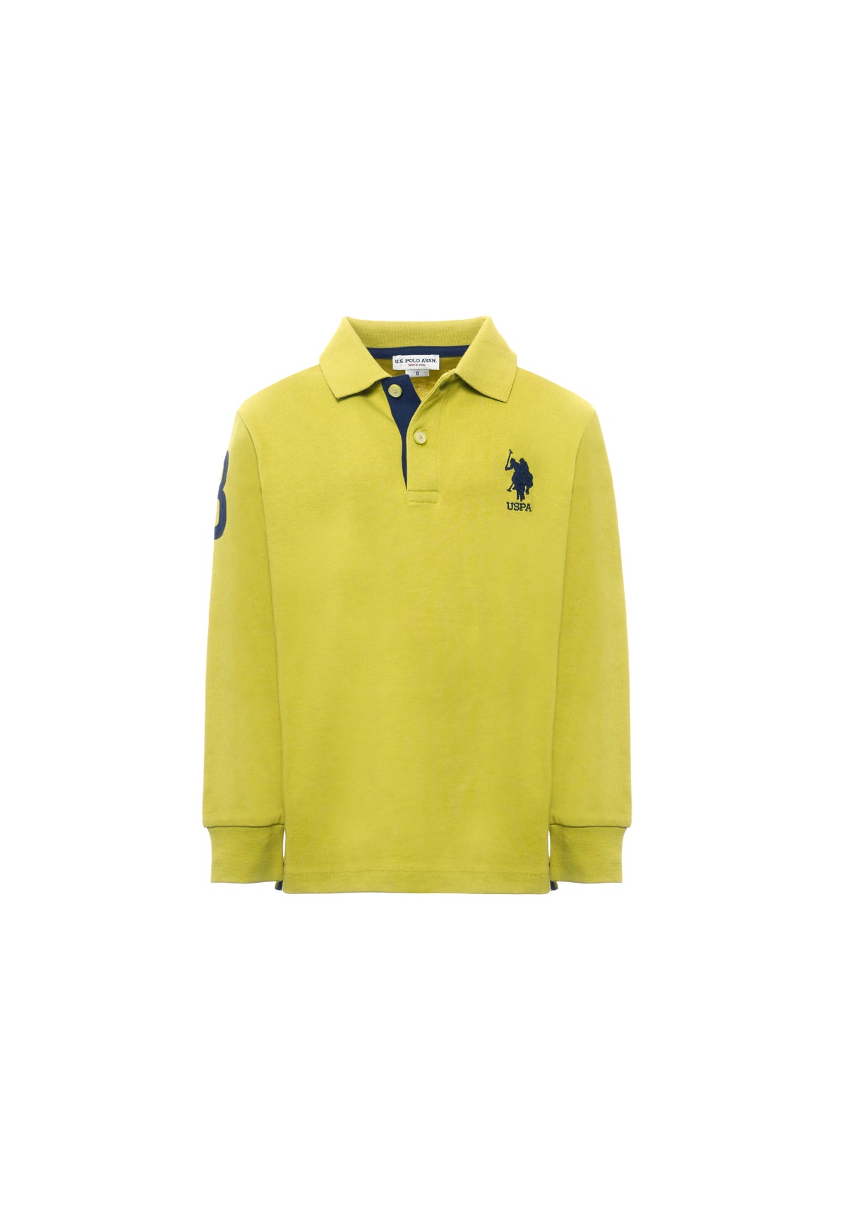 Polo shirt a maniche lunghe carbon finishing con numero