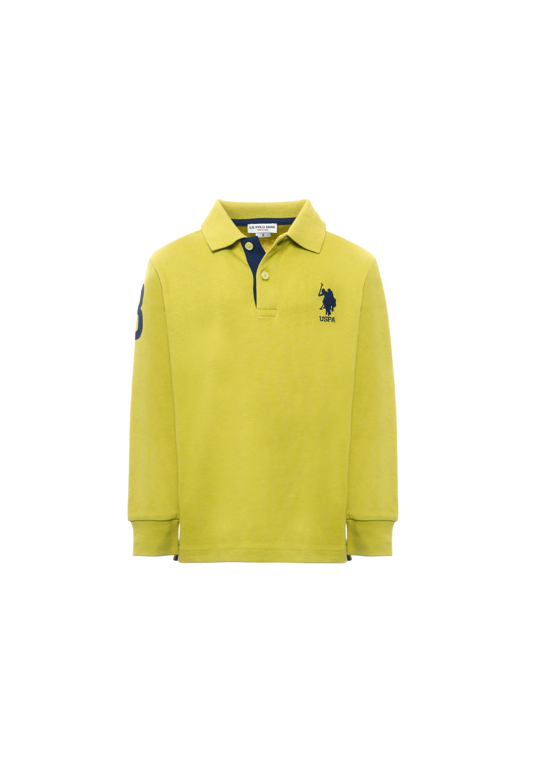 Polo shirt a maniche lunghe carbon finishing con numero