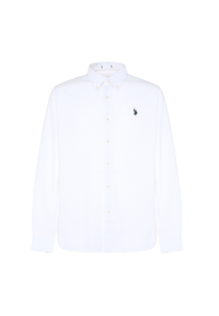 Camicia da uomo slim fit in oxford pin point con colletto button down