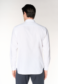 Camicia da uomo slim fit in oxford pin point con colletto button down