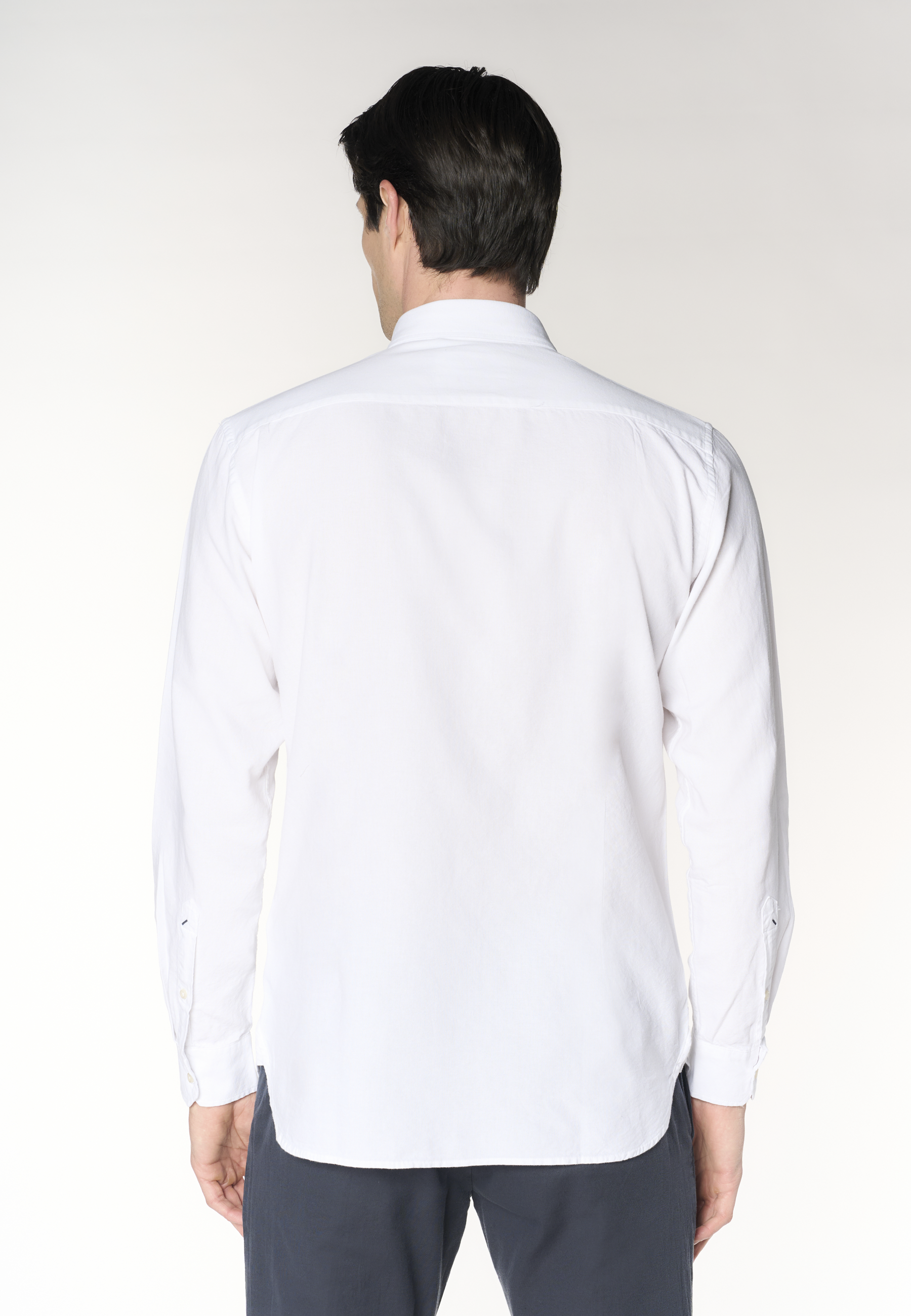 Camicia da uomo slim fit in oxford pin point con colletto button down