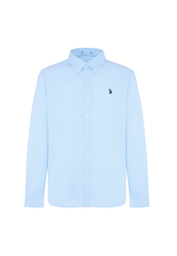 Camicia da uomo slim fit in oxford pin point con colletto button down