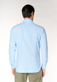 Camicia da uomo slim fit in oxford pin point con colletto button down