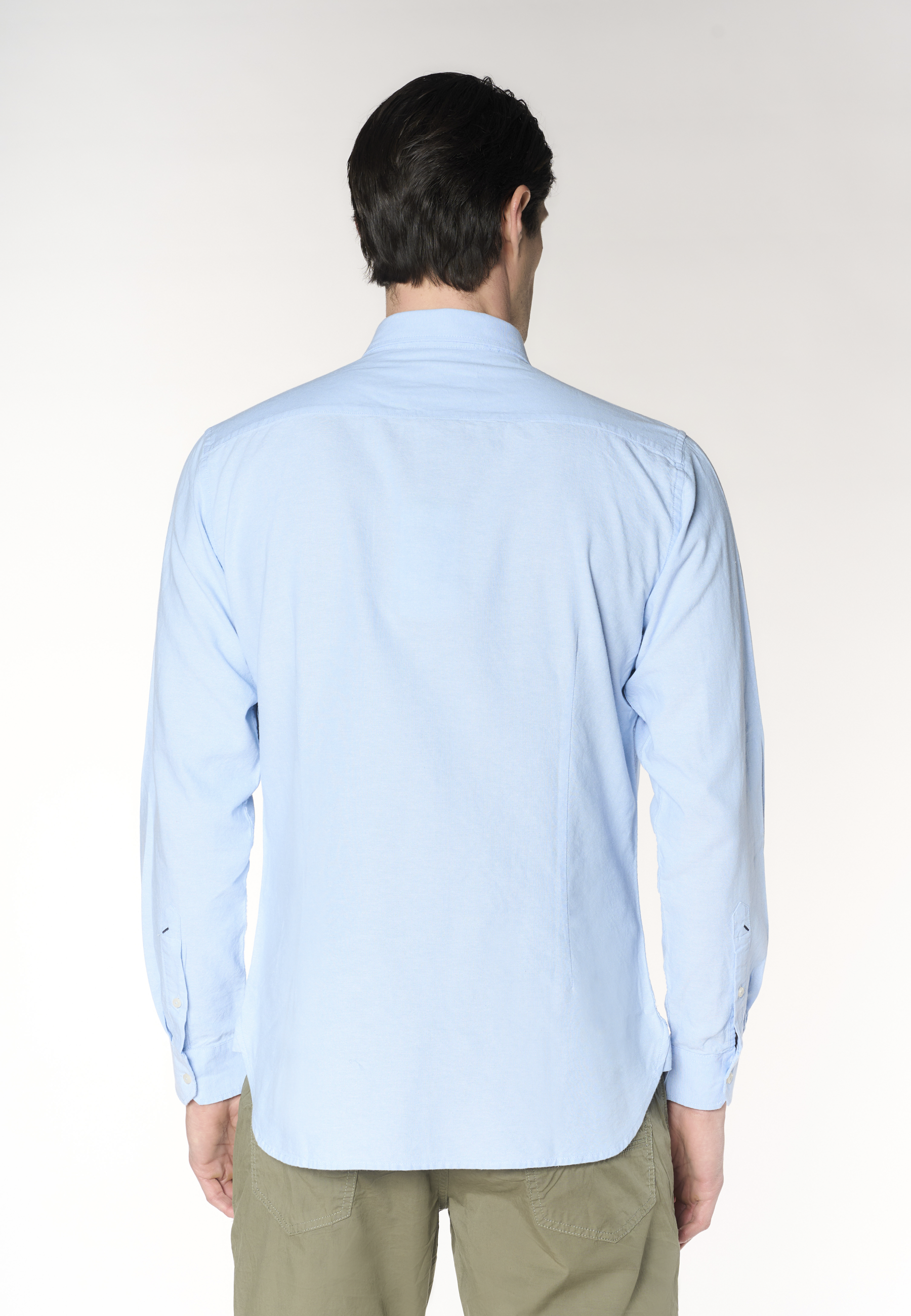 Camicia da uomo slim fit in oxford pin point con colletto button down