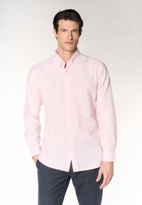 Camicia da uomo slim fit in oxford pin point con colletto button down