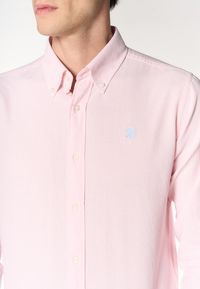 Camicia da uomo slim fit in oxford pin point con colletto button down