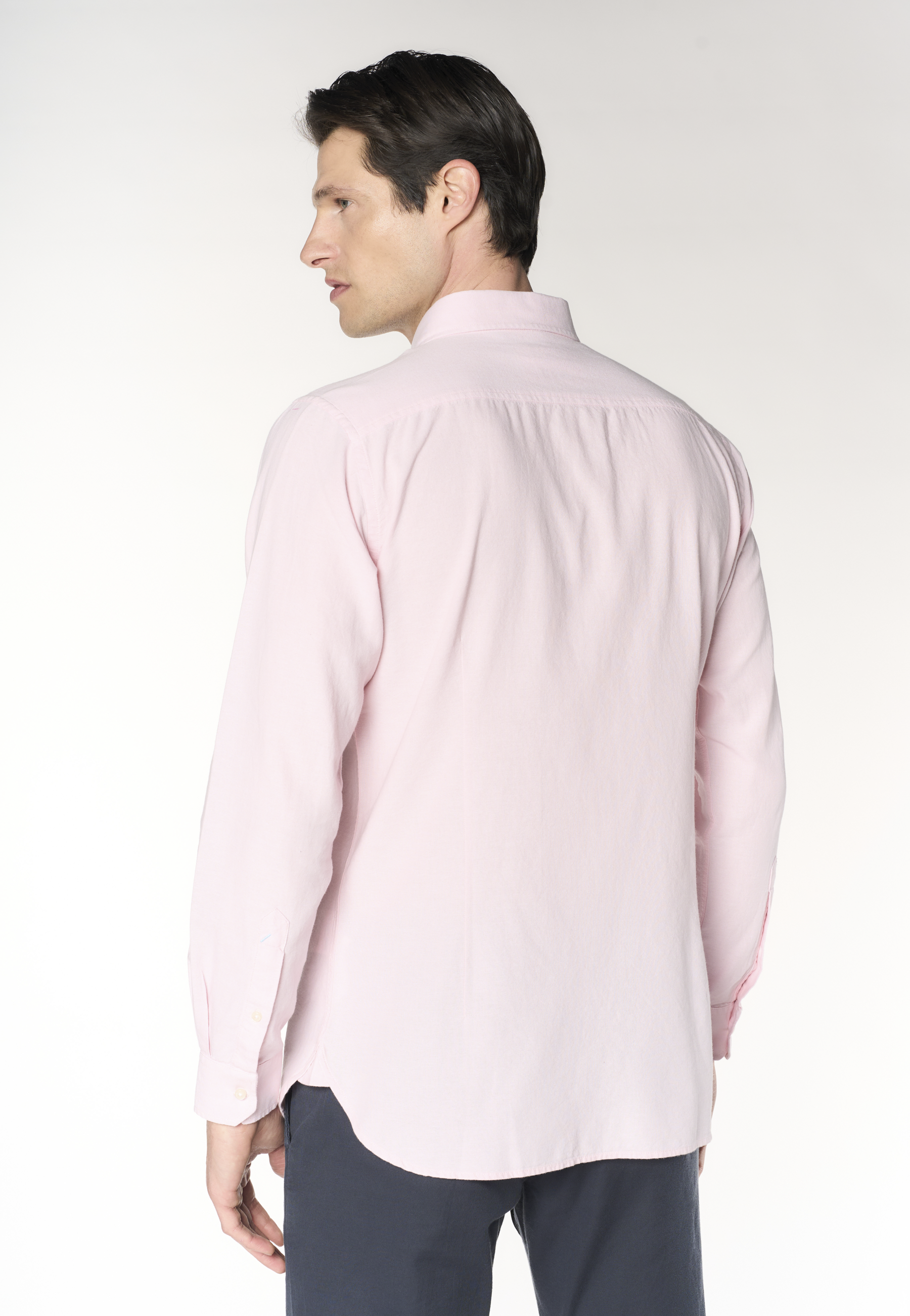 Camicia da uomo slim fit in oxford pin point con colletto button down