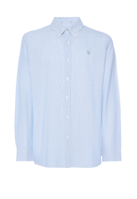 Camicia da uomo slim fit in oxford pin point con colletto button down
