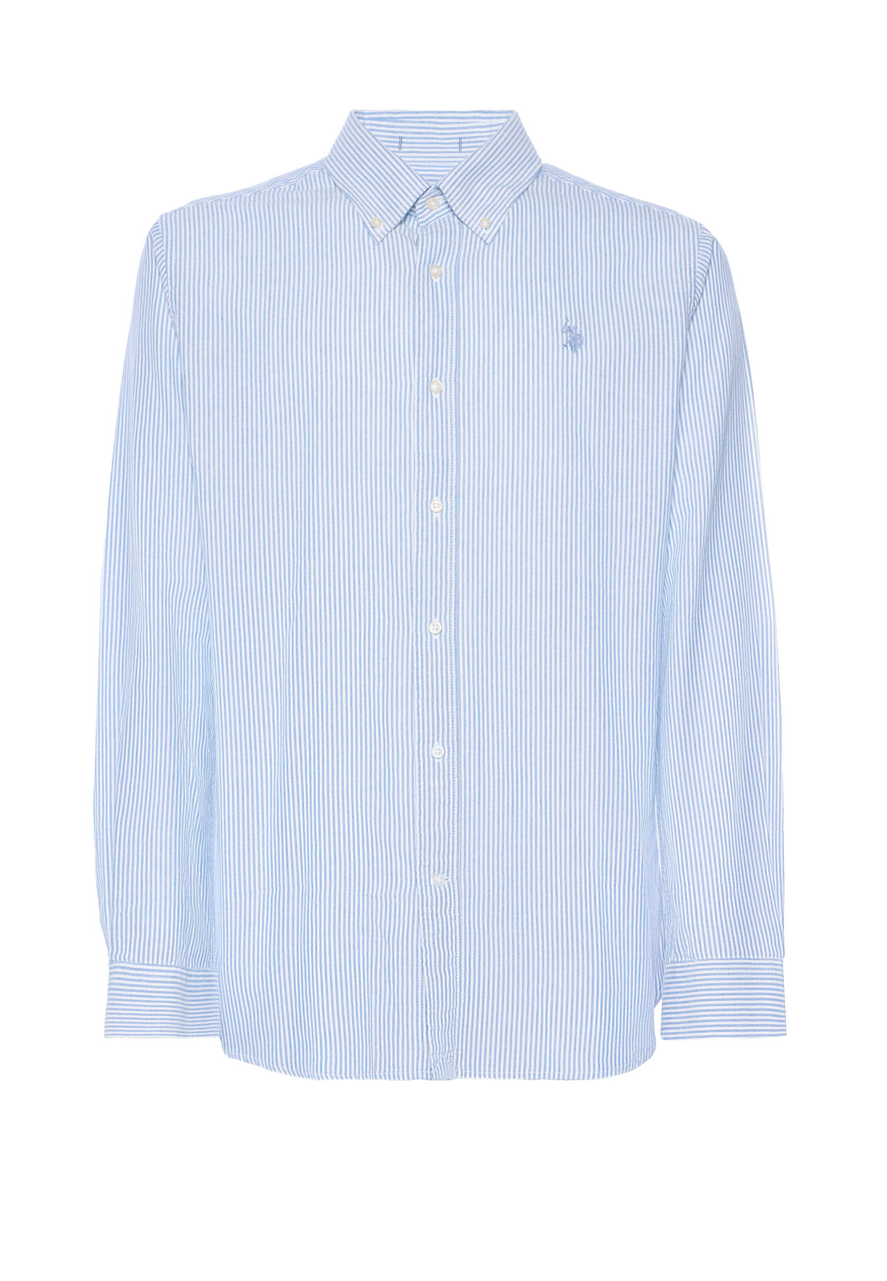 Camicia da uomo slim fit in oxford pin point con colletto button down