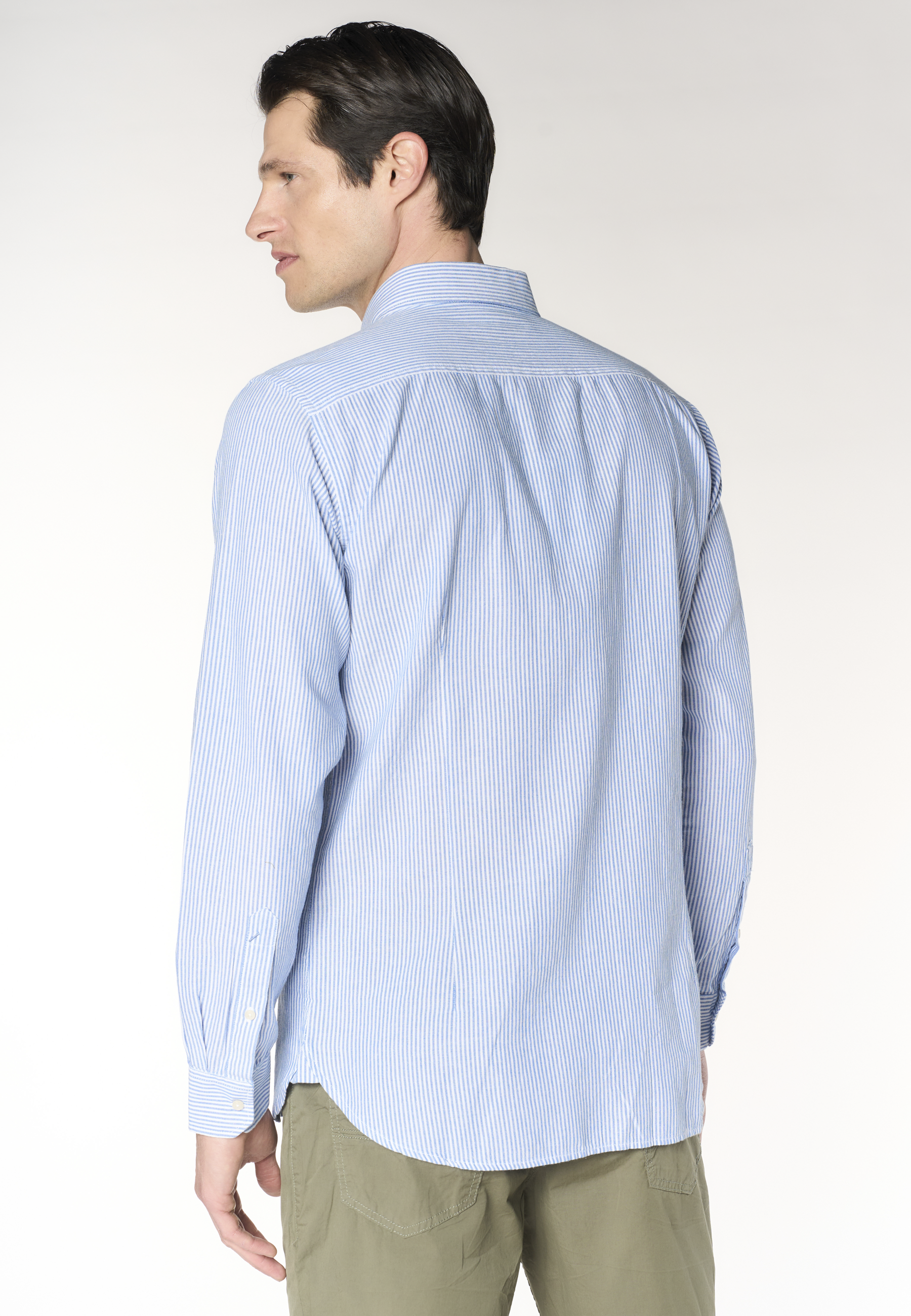 Camicia da uomo slim fit in oxford pin point con colletto button down