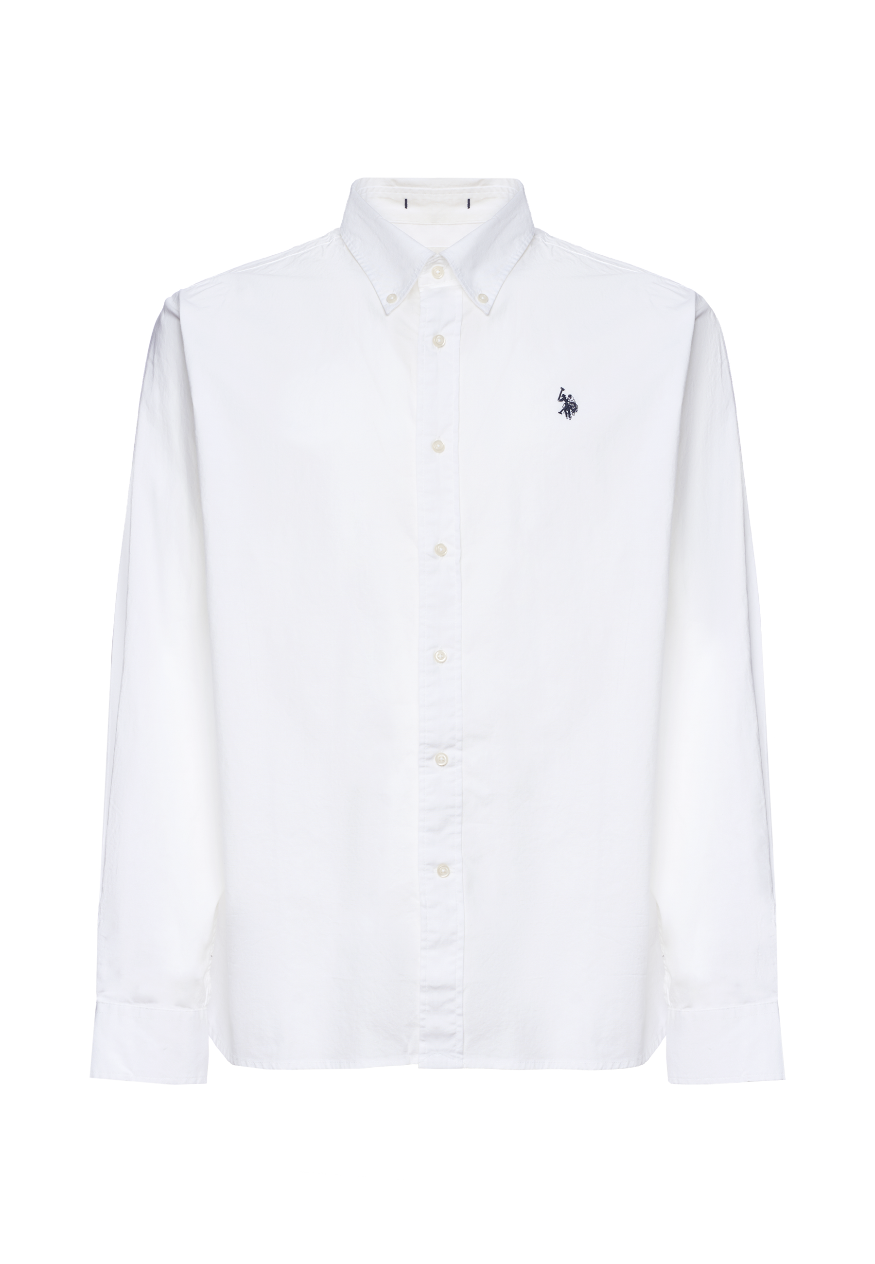 Camicia da uomo in cotone regular fit con colletto button down
