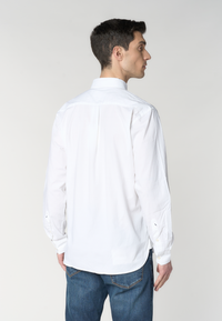 Camicia da uomo in cotone regular fit con colletto button down