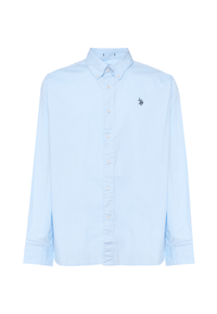 Camicia da uomo in cotone regular fit con colletto button down