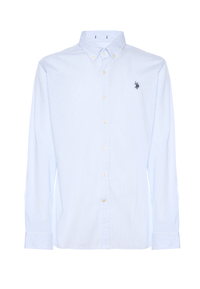 Camicia da uomo slim fit a righe con colletto button down