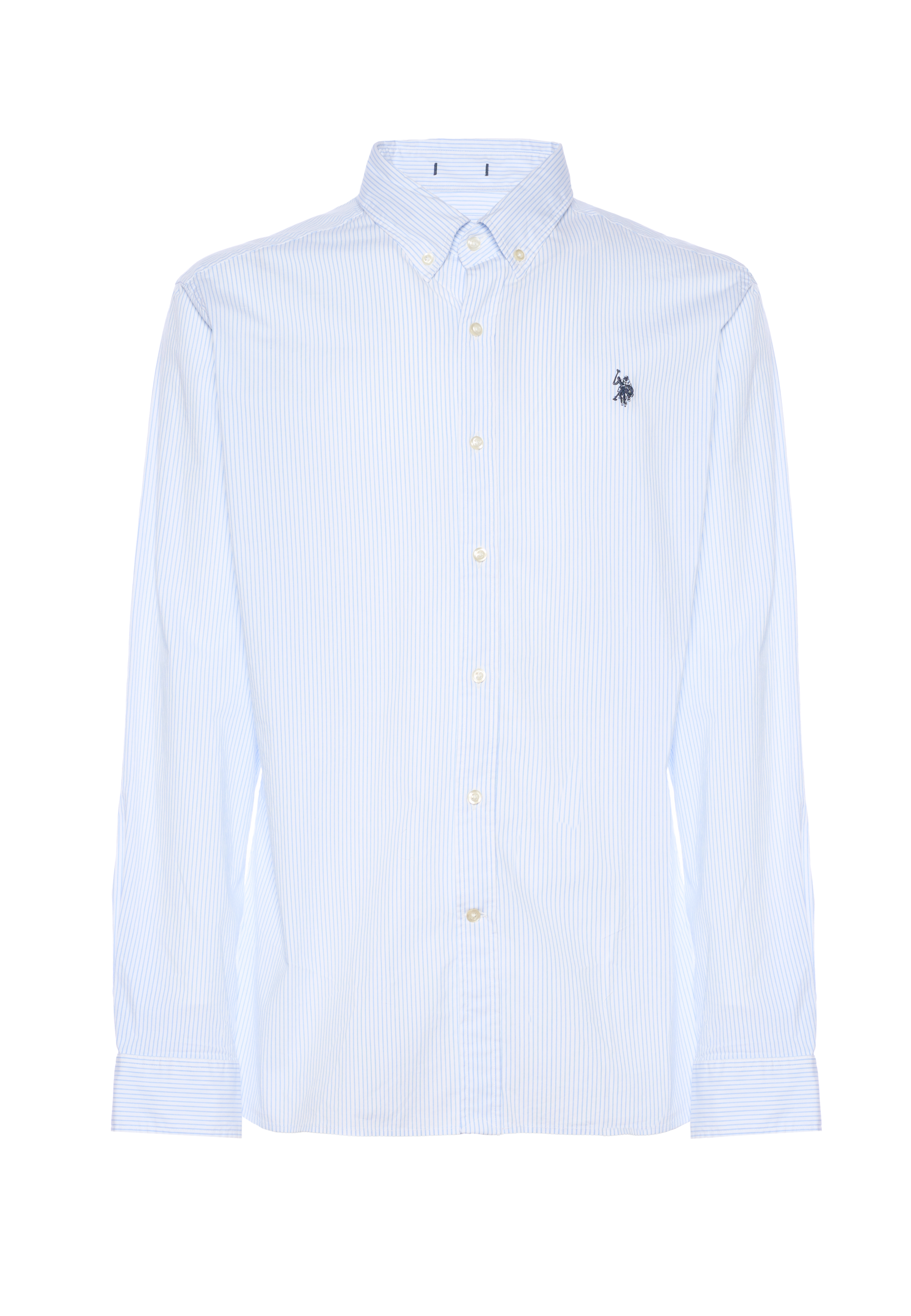 Camicia da uomo slim fit a righe con colletto button down