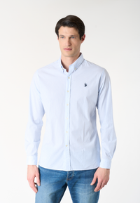 Camicia da uomo slim fit a righe con colletto button down