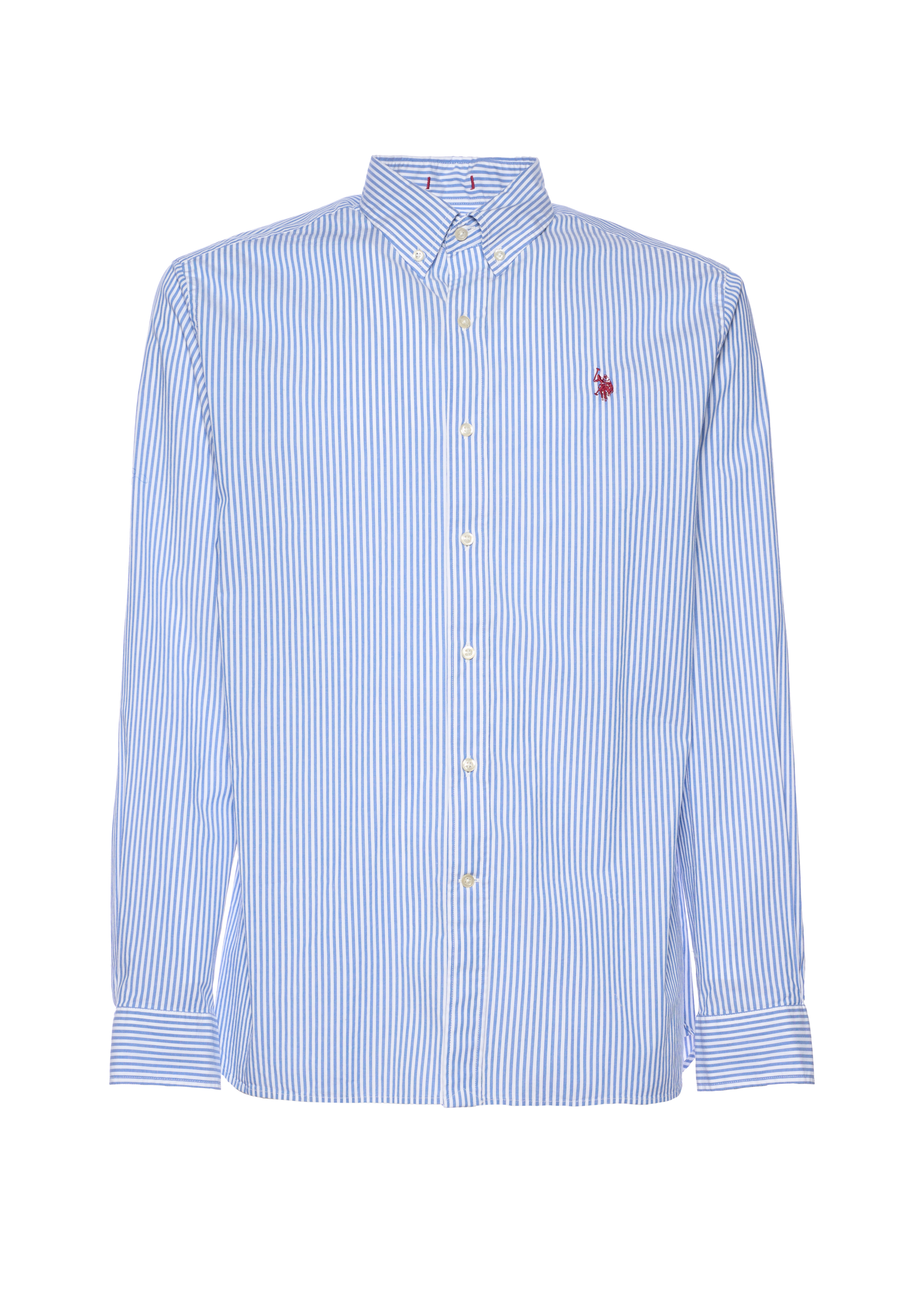 Camicia da uomo slim fit a righe con colletto button down