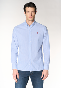 Camicia da uomo slim fit a righe con colletto button down
