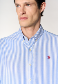Camicia da uomo slim fit a righe con colletto button down