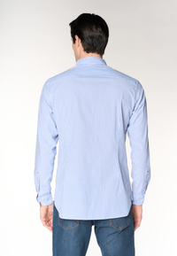 Camicia da uomo slim fit a righe con colletto button down