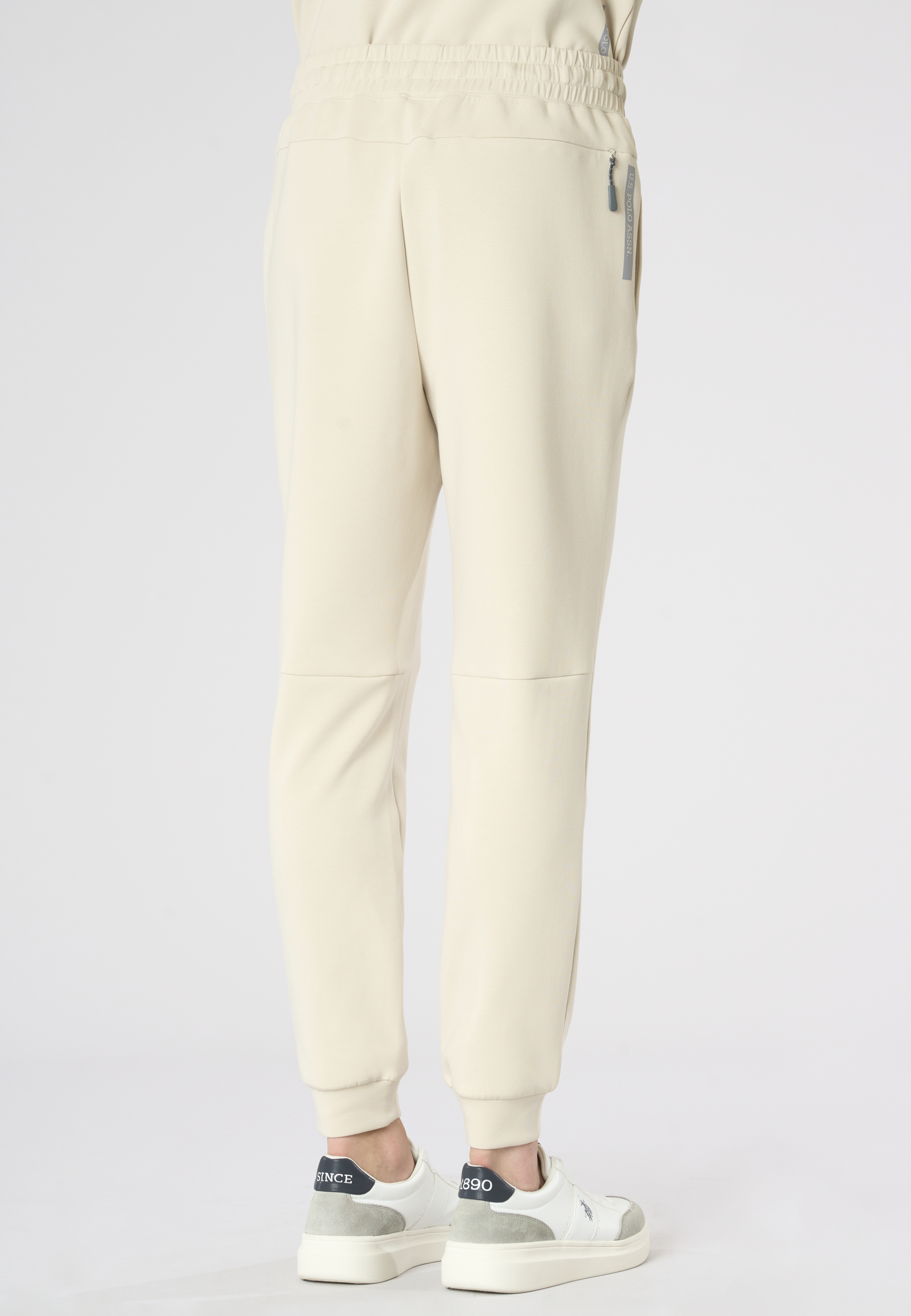 Pantalone sportivo da uomo con coulisse regolabile in scuba fleece