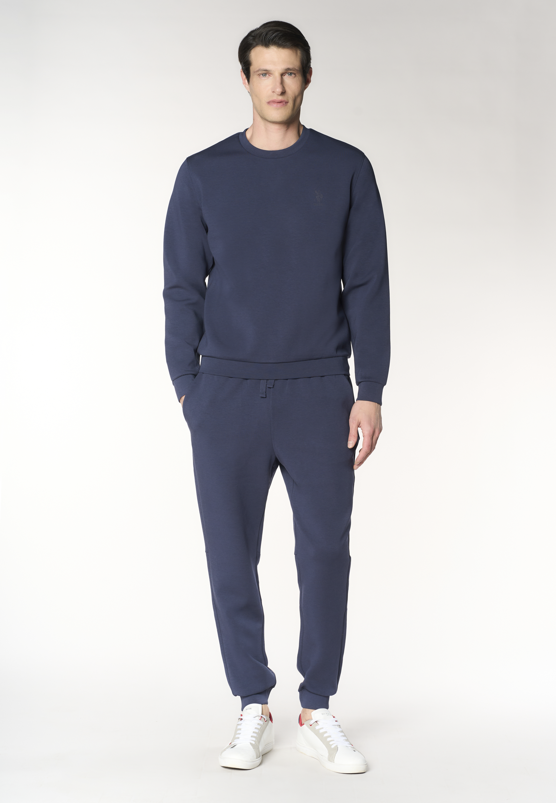 Pantalone sportivo da uomo con coulisse regolabile in scuba fleece