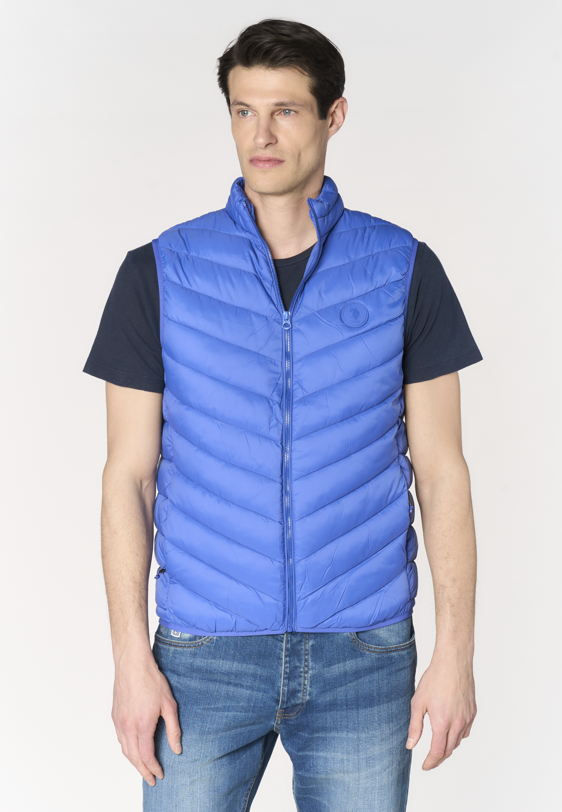 Gilet imbottito da uomo in nylon riciclato ultra leggero