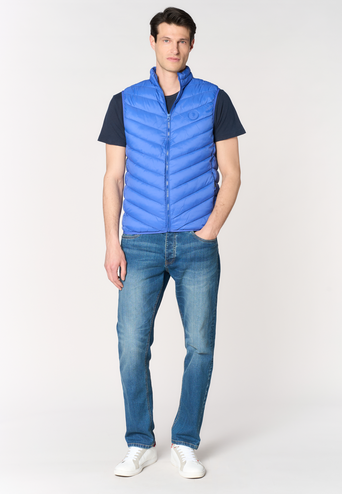 Gilet imbottito da uomo in nylon riciclato ultra leggero