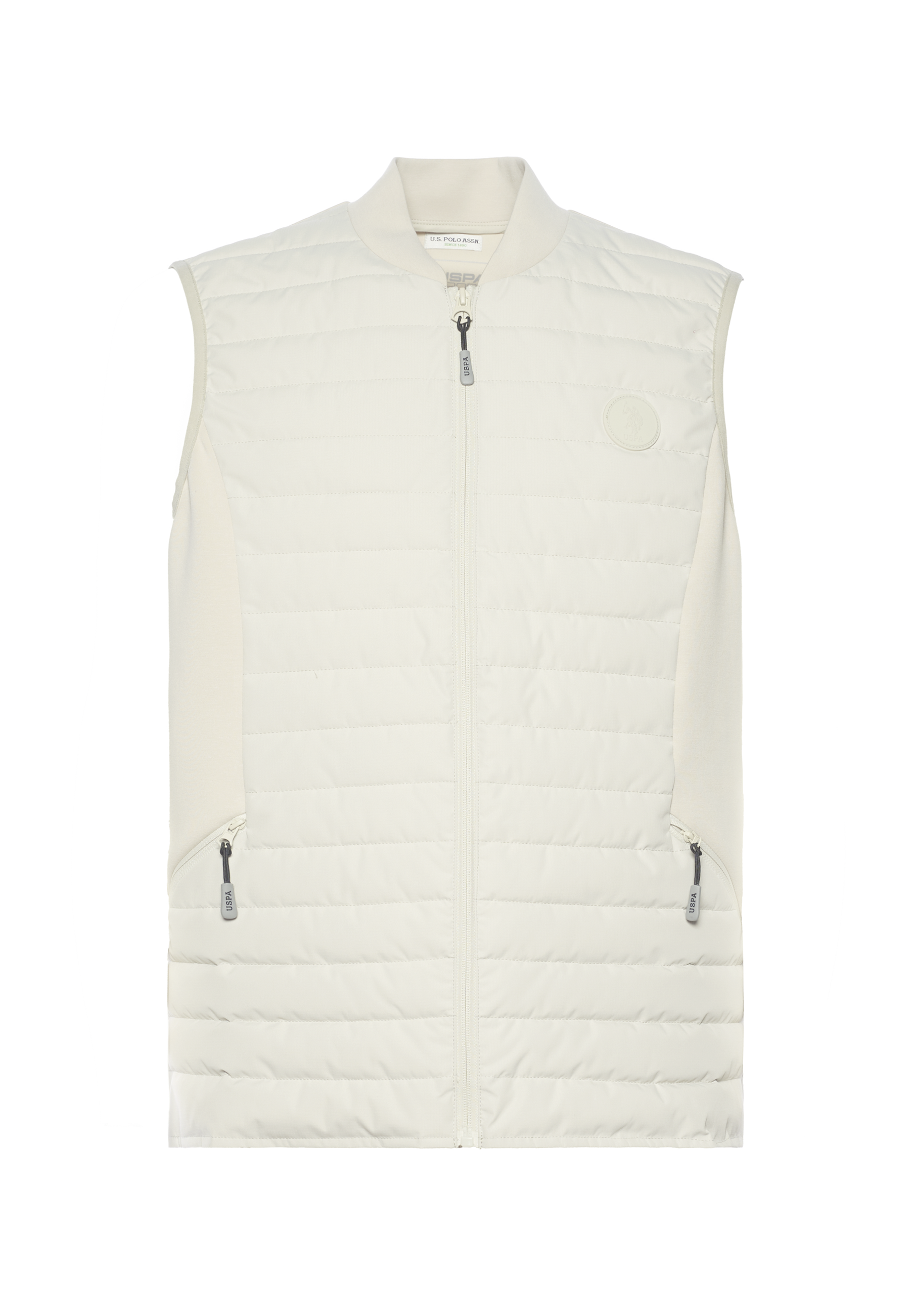 Gilet imbottito da uomo full zip con tasche laterali