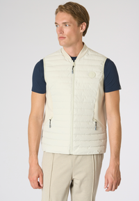 Gilet imbottito da uomo full zip con tasche laterali