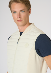 Gilet imbottito da uomo full zip con tasche laterali