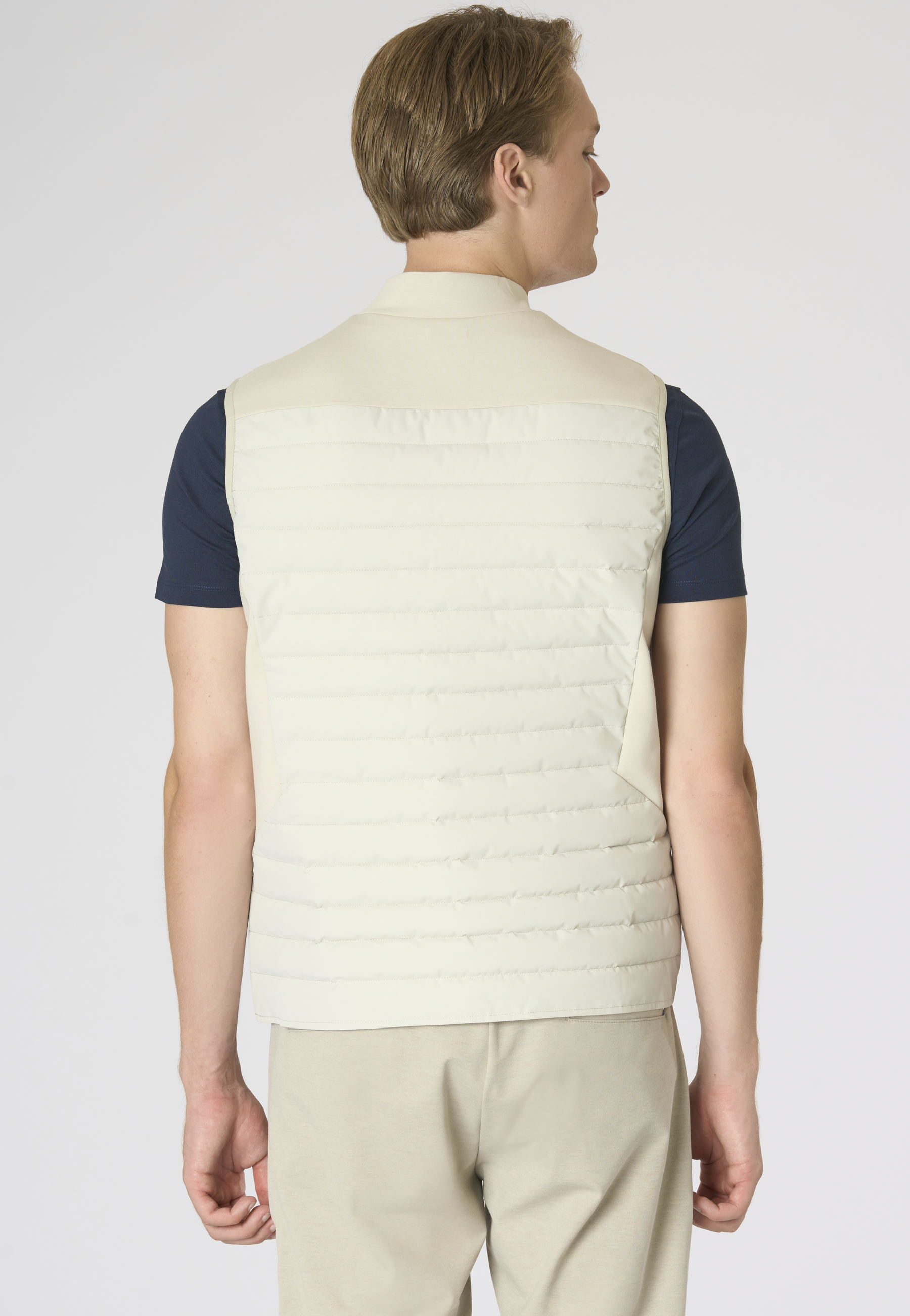 Gilet imbottito da uomo full zip con tasche laterali