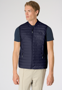 Gilet imbottito da uomo full zip con tasche laterali