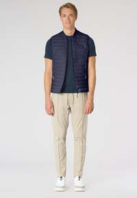 Gilet imbottito da uomo full zip con tasche laterali