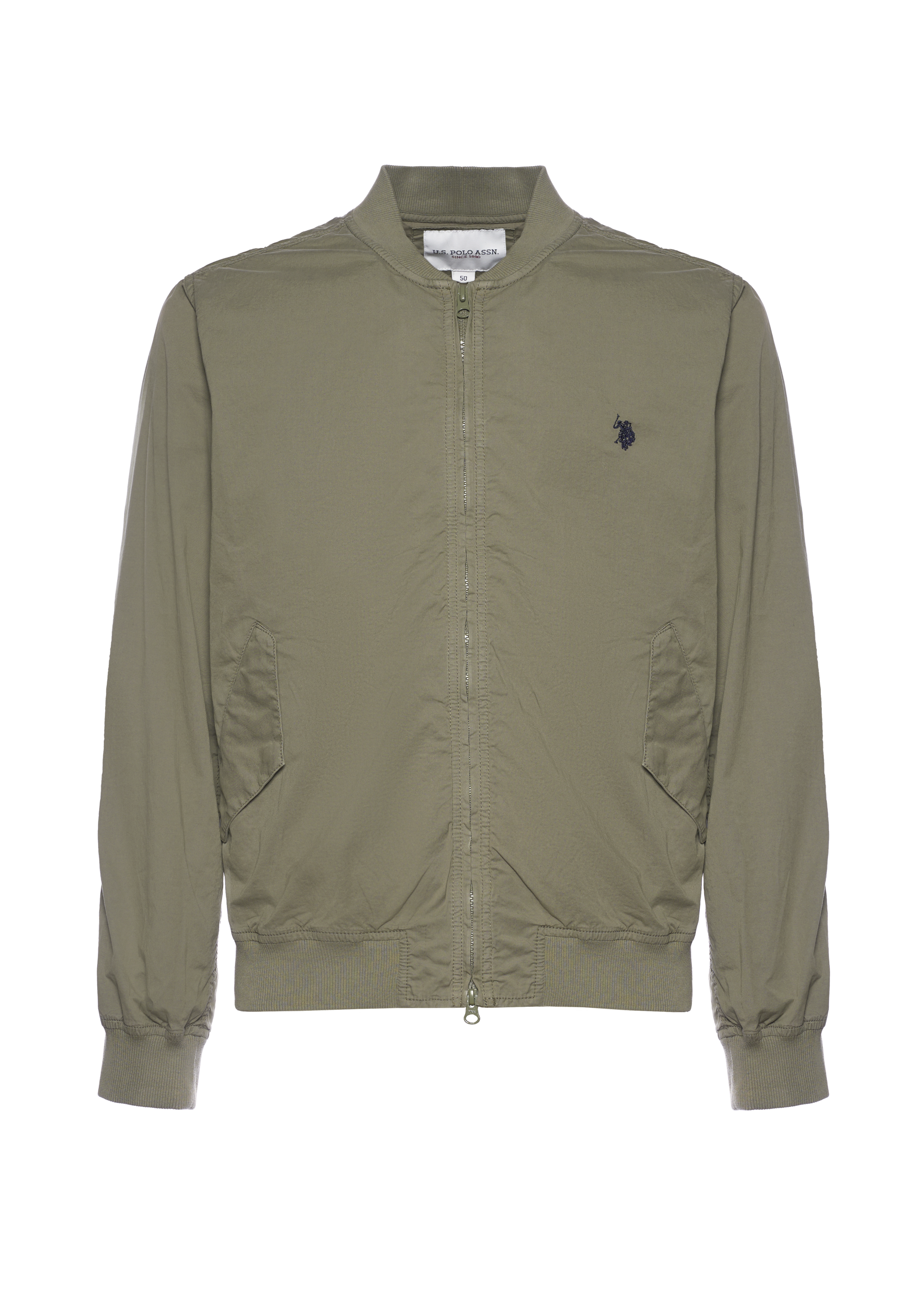 Giacca bomber da uomo con chiusura full zip e tasche laterali