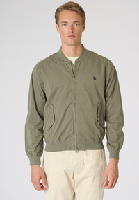 Giacca bomber da uomo con chiusura full zip e tasche laterali
