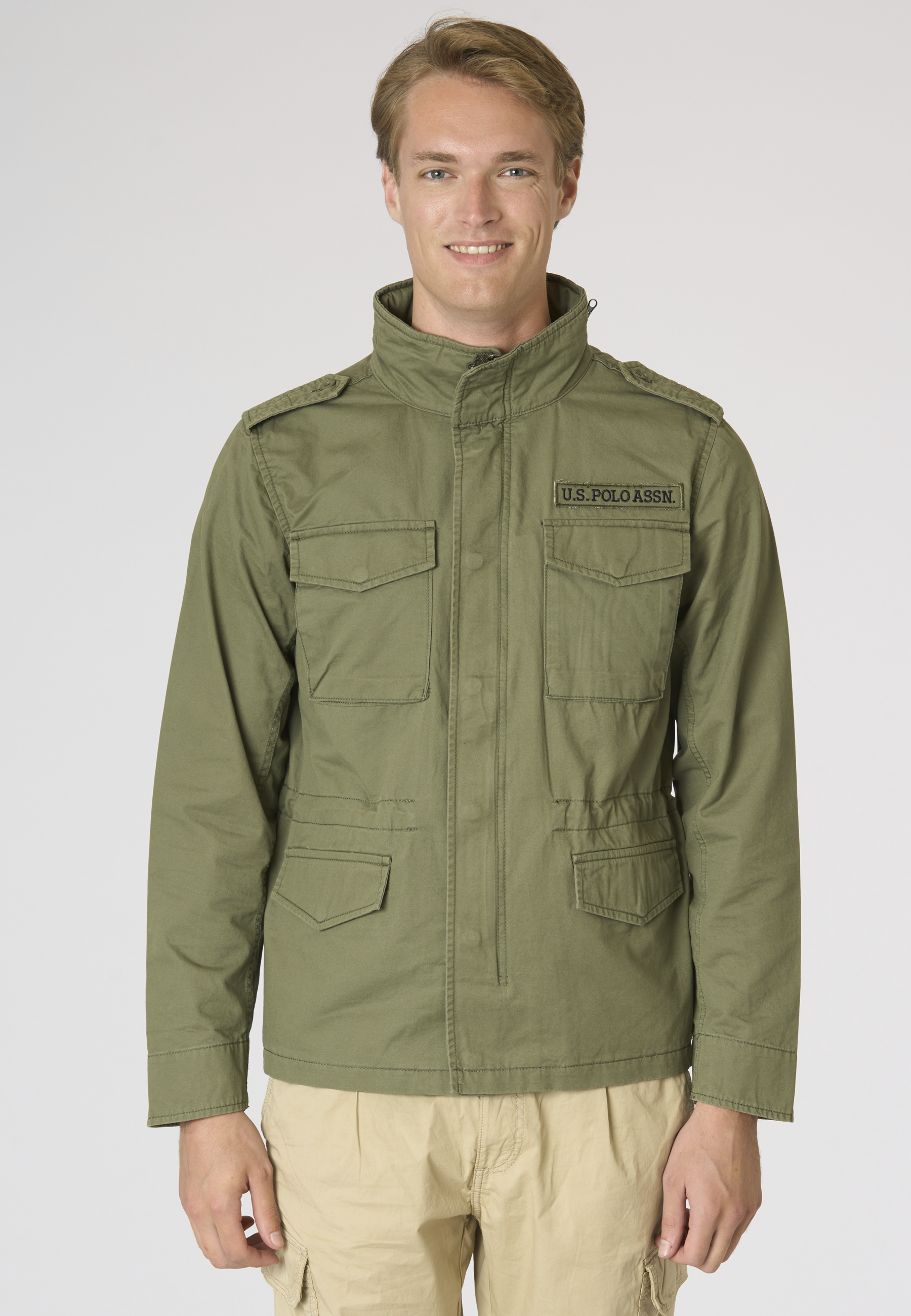 Giacca field da uomo in cotone gabardine