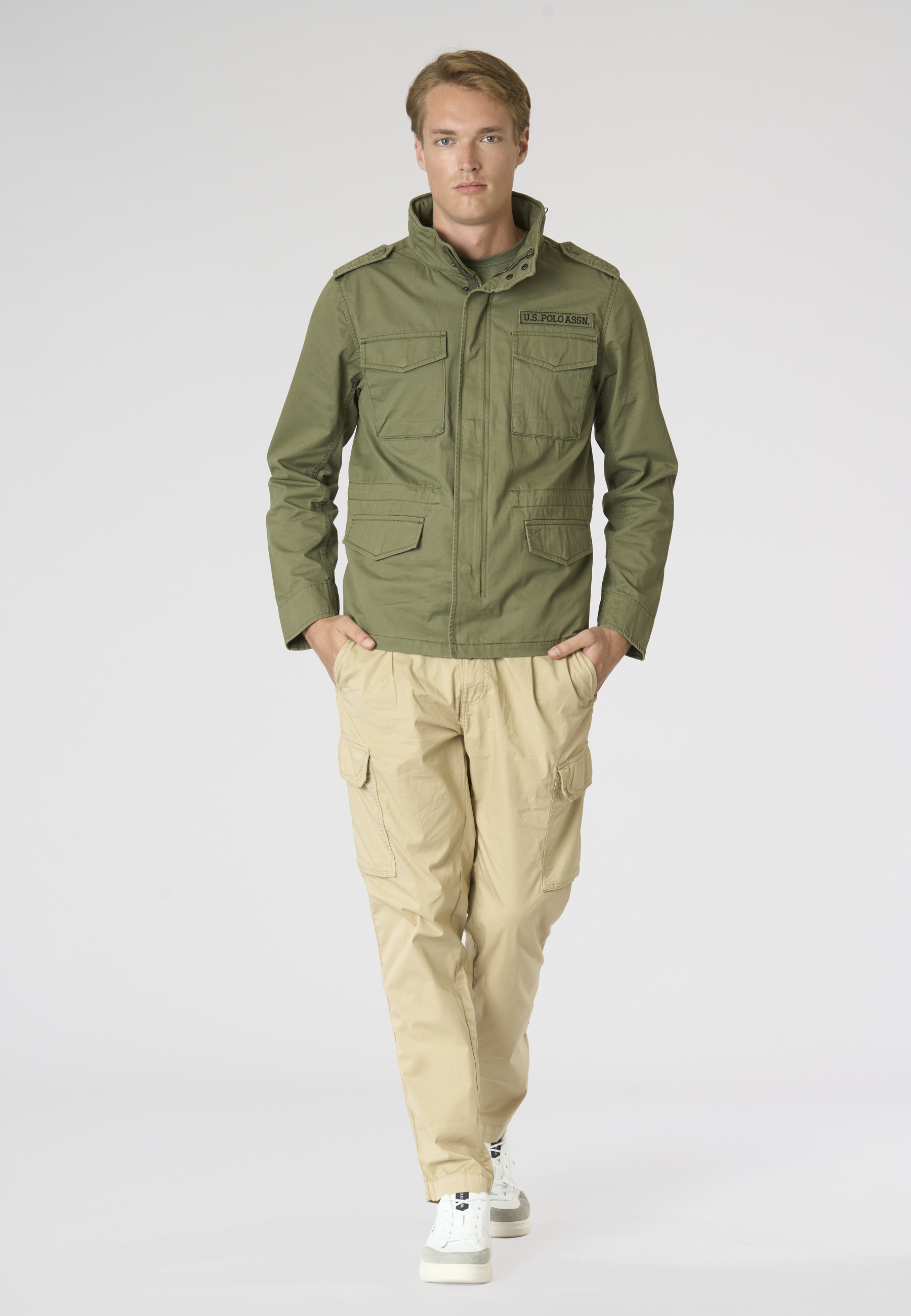 Giacca field da uomo in cotone gabardine