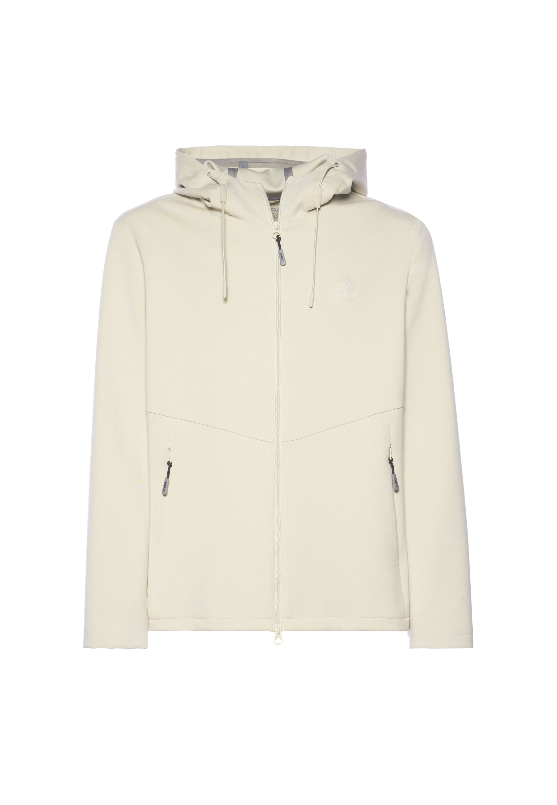 Giacca da uomo in scuba fleece con cappuccio e full zip