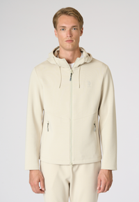 Giacca da uomo in scuba fleece con cappuccio e full zip