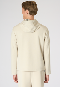 Giacca da uomo in scuba fleece con cappuccio e full zip