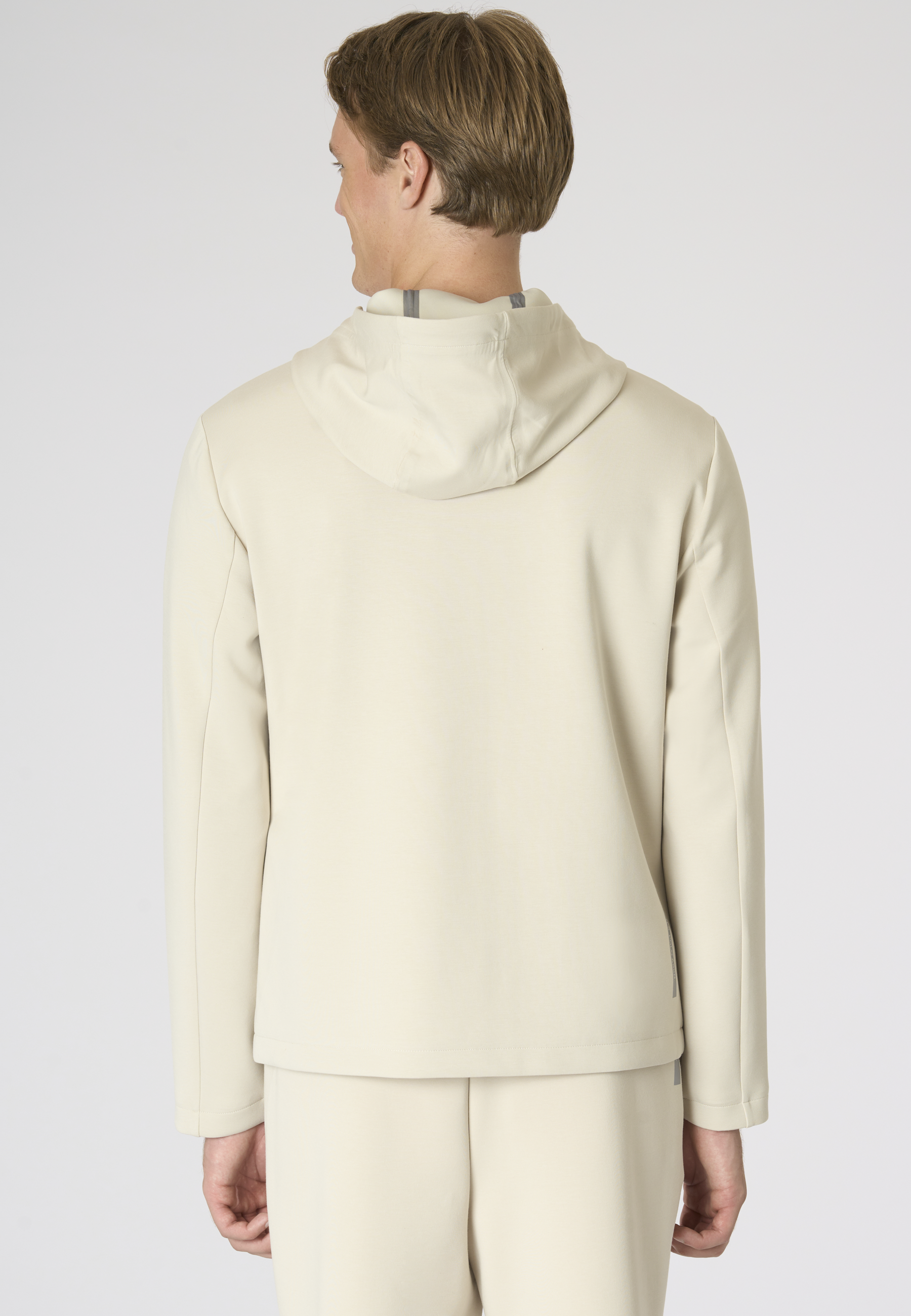 Giacca da uomo in scuba fleece con cappuccio e full zip