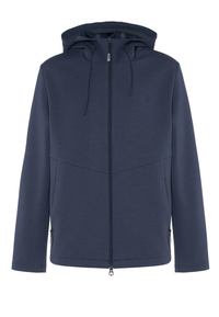 Giacca da uomo in scuba fleece con cappuccio e full zip