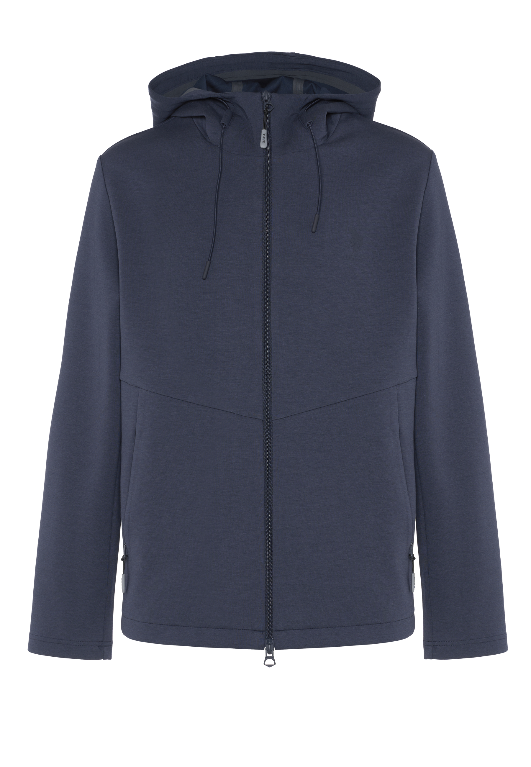 Giacca da uomo in scuba fleece con cappuccio e full zip