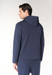Giacca da uomo in scuba fleece con cappuccio e full zip