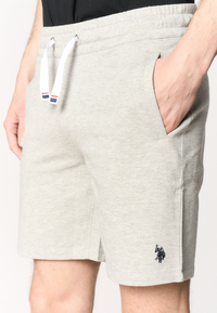 Pantalone corto da uomo in felpa melange con coulisse regolabile